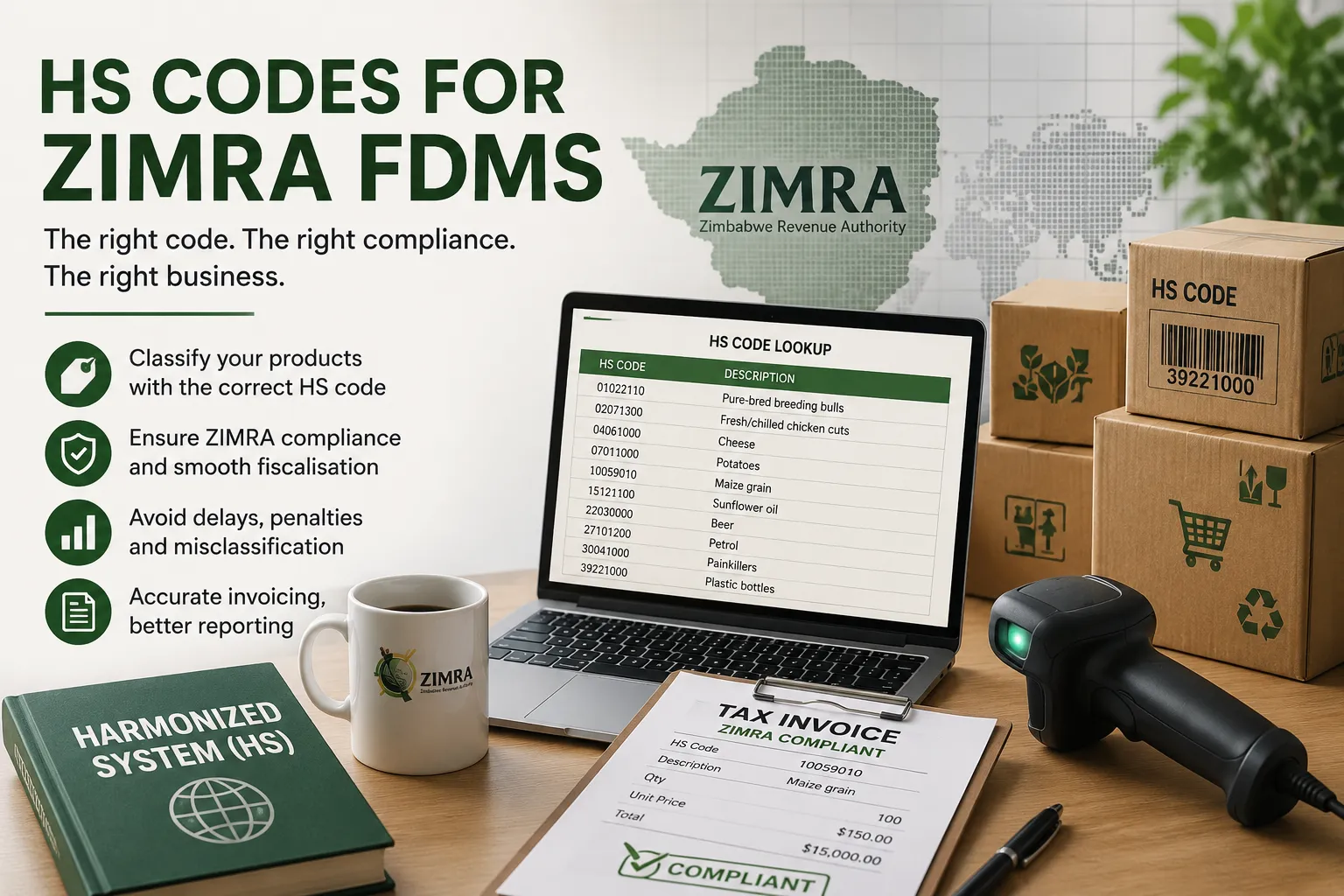 ZIMRA FDMS HS Codes: Complete HS Code List for Products